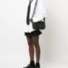 Prada  logo-plaque leather satchel bag