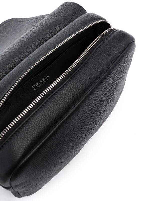 Prada  logo-plaque leather satchel bag