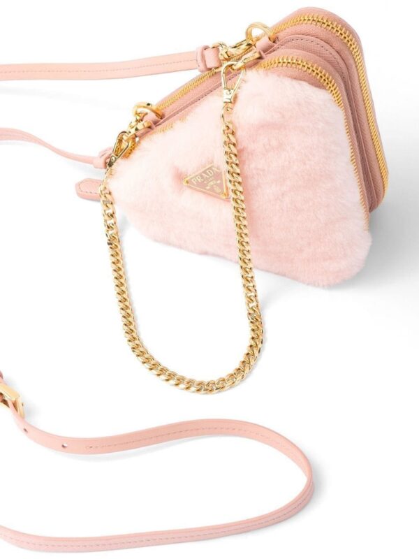 Prada mini shearling crossbody bag