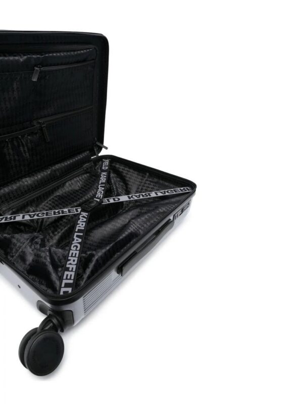 19470904_43587304_1000.jpg Karl Lagerfeld logo-embossed suitcase