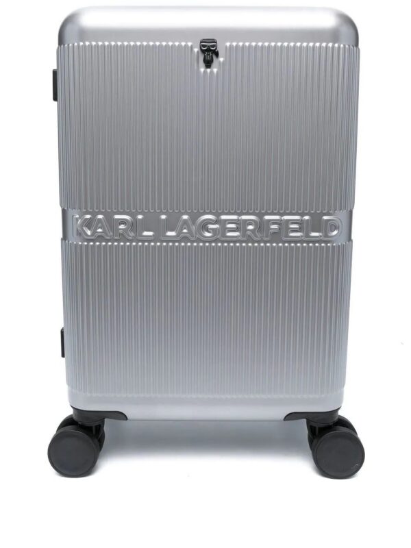 19470904_43607180_1000.jpg Karl Lagerfeld logo-embossed suitcase