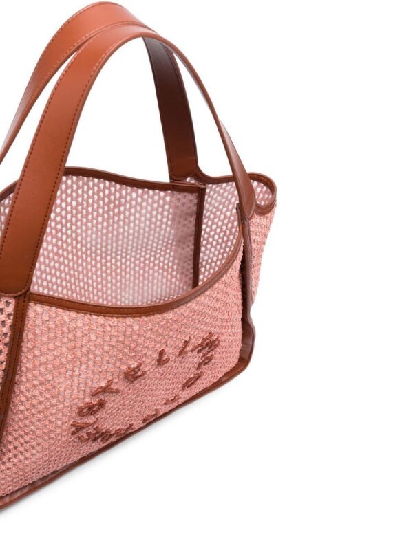 19485994_43756380_1000.jpg Stella McCartney embroidered-logo woven tote bag