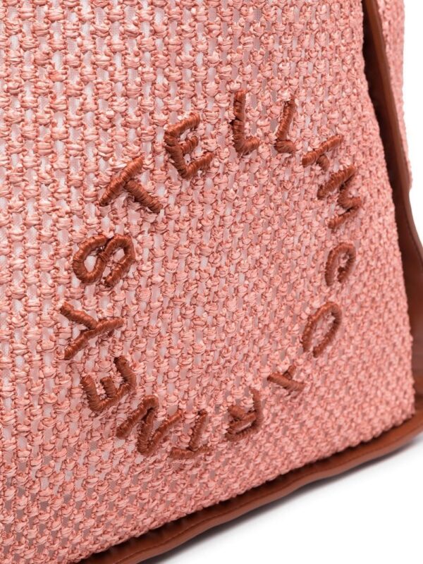 19485994_43756381_1000.jpg Stella McCartney embroidered-logo woven tote bag