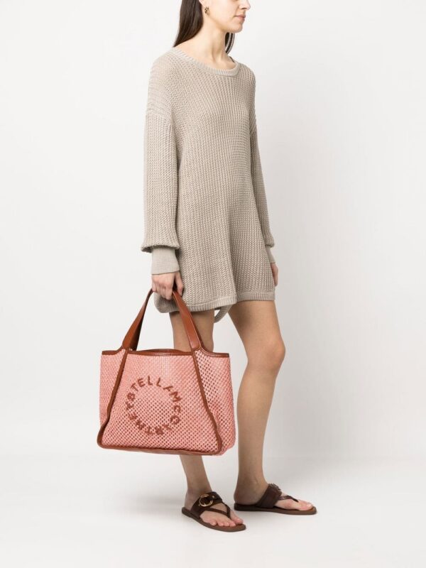 19485994_43757229_1000.jpg Stella McCartney embroidered-logo woven tote bag