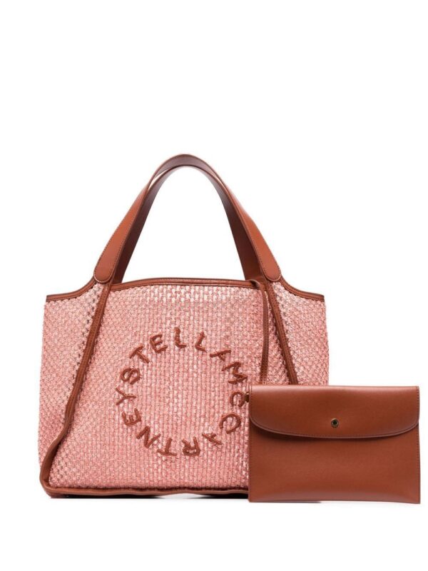 19485994_43767712_1000.jpg Stella McCartney embroidered-logo woven tote bag