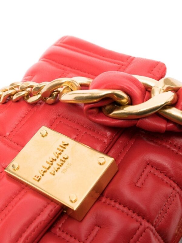 Balmain logo-detail leather crossbody bag