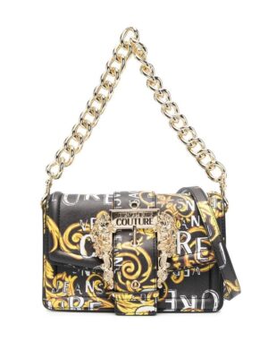 19537467_43585514_1000.jpg Versace Jeans Couture Baroque buckle printed shoulder bag