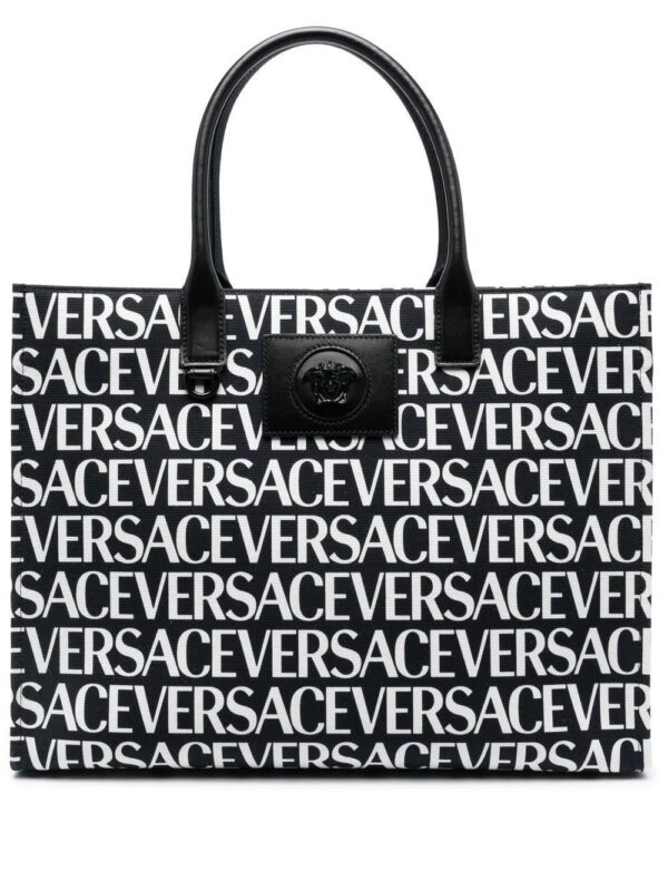 19583380_43695838_1000.jpg Versace all-over logo-print tote bag
