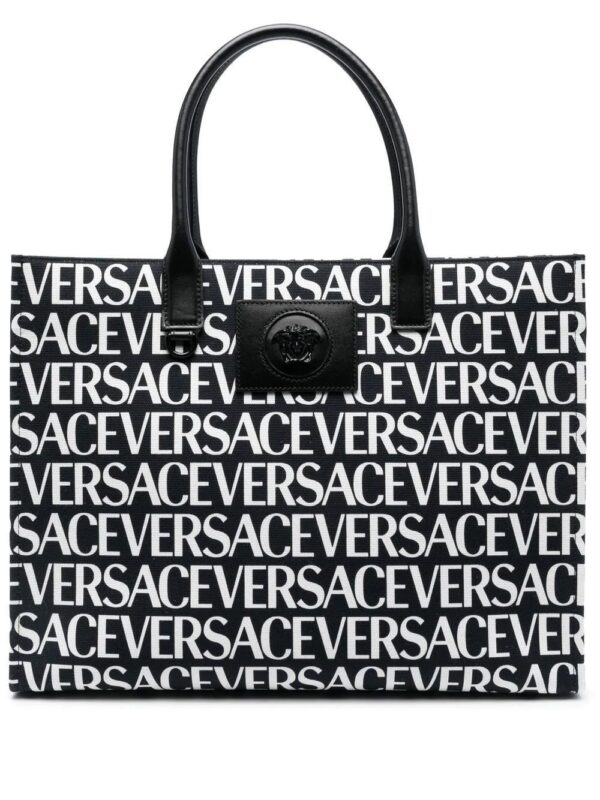 Versace  all-over logo-print tote bag