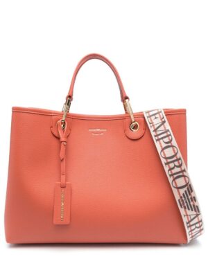 19596250_43762160_1000.jpg Emporio Armani pebble-effect logo-strap tote