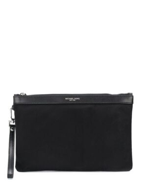 19596370_43840047_1000-1.jpg Michael Michael Kors logo-stamp leather clutch bag