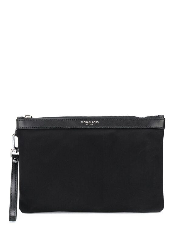 19596370_43840047_1000-1.jpg Michael Michael Kors logo-stamp leather clutch bag
