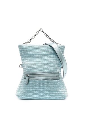 19601589_43867336_1000.jpg Karl Lagerfeld logo patch chain-link tote bag