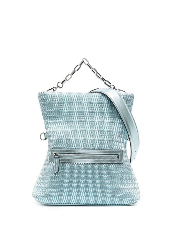 19601589_43867336_1000.jpg Karl Lagerfeld logo patch chain-link tote bag