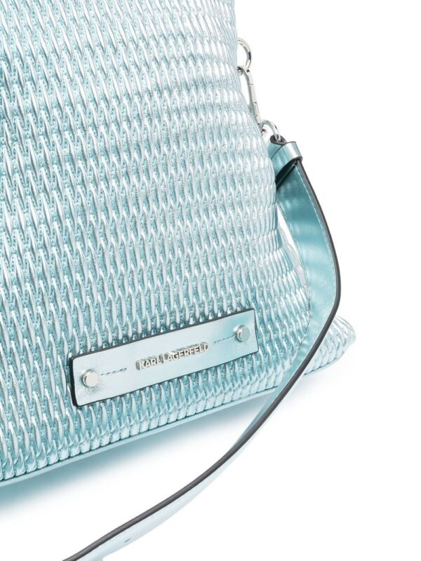 19601589_43867339_1000.jpg Karl Lagerfeld logo patch chain-link tote bag