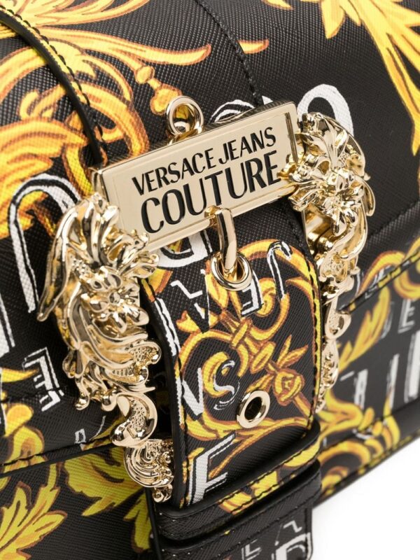 19602234_43829241_1000.jpg Versace Jeans Couture Barocco buckle logo-print print tote bag
