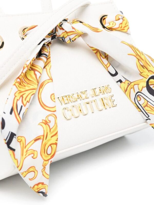 19612698_43959612_1000.jpg Versace Jeans Couture scarf-embellished Barocco tote bag