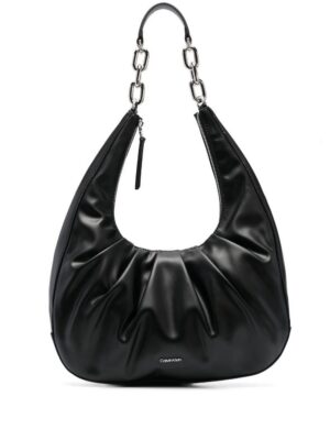 19618046_44190280_1000.jpg Calvin Klein ruched chain-link shoulder bag