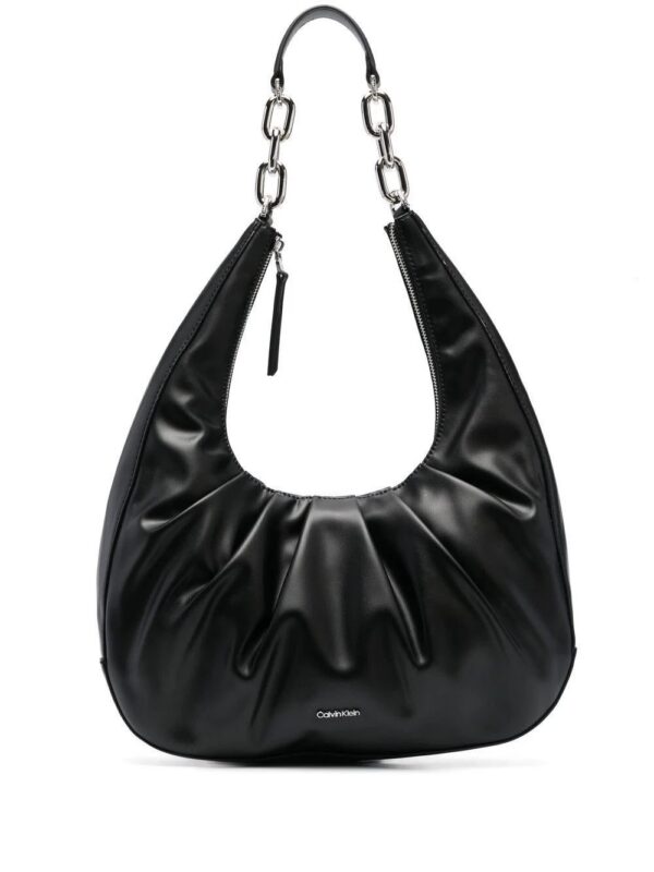 19618046_44190280_1000.jpg Calvin Klein ruched chain-link shoulder bag