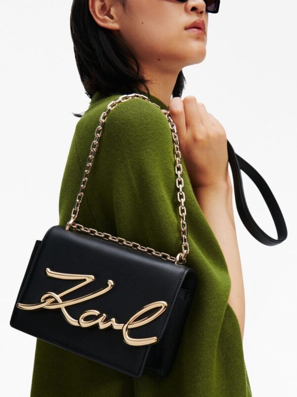 19619240_51138729_1000.jpg Karl Lagerfeld Signature leather shoulder bag