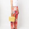 MSGM  logo-plaque woven tote bag