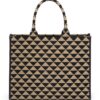 Prada large Symbole embroidered tote bag