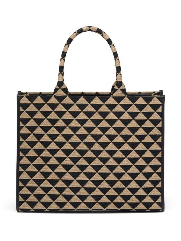 Prada large Symbole embroidered tote bag