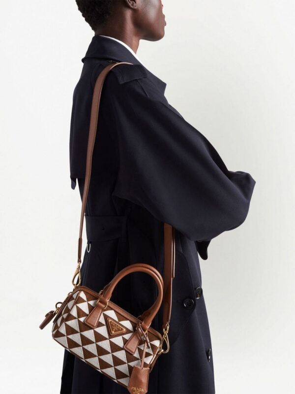 Prada Symbole embroidered top-handle bag