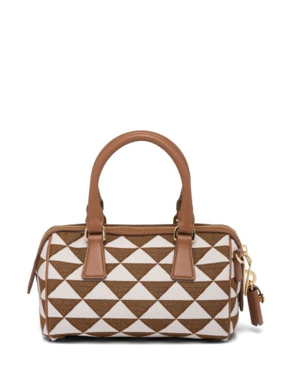 Prada Symbole embroidered top-handle bag