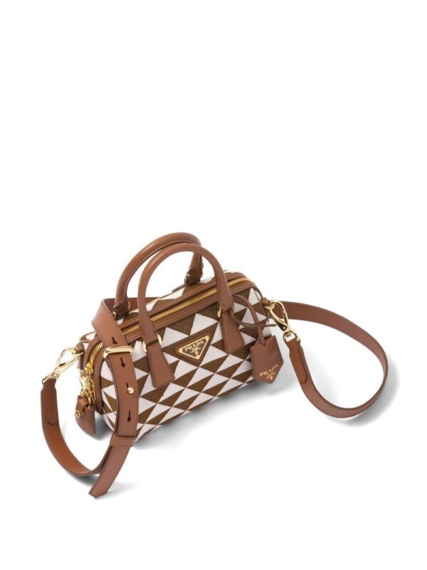 Prada Symbole embroidered top-handle bag