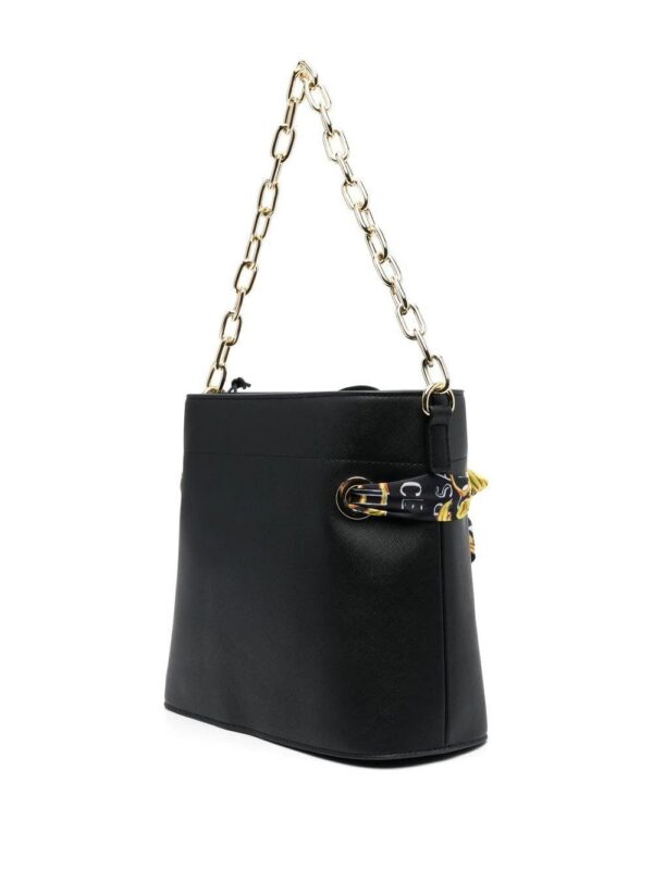 Versace Jeans Couture  logo-lettering scarf-detail tote bag
