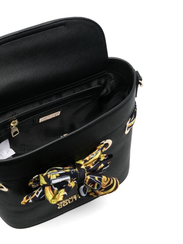 Versace Jeans Couture  logo-lettering scarf-detail tote bag