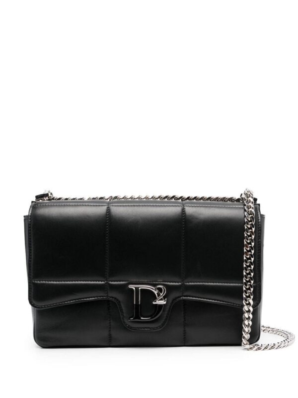 19674052_44053023_1000.jpg DSQUARED2 logo-plaque quilted shoulder bag