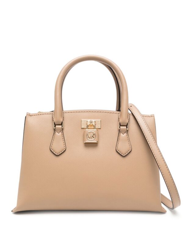 19696895_44190563_1000.jpg Michael Michael Kors logo-plaque leather tote bag