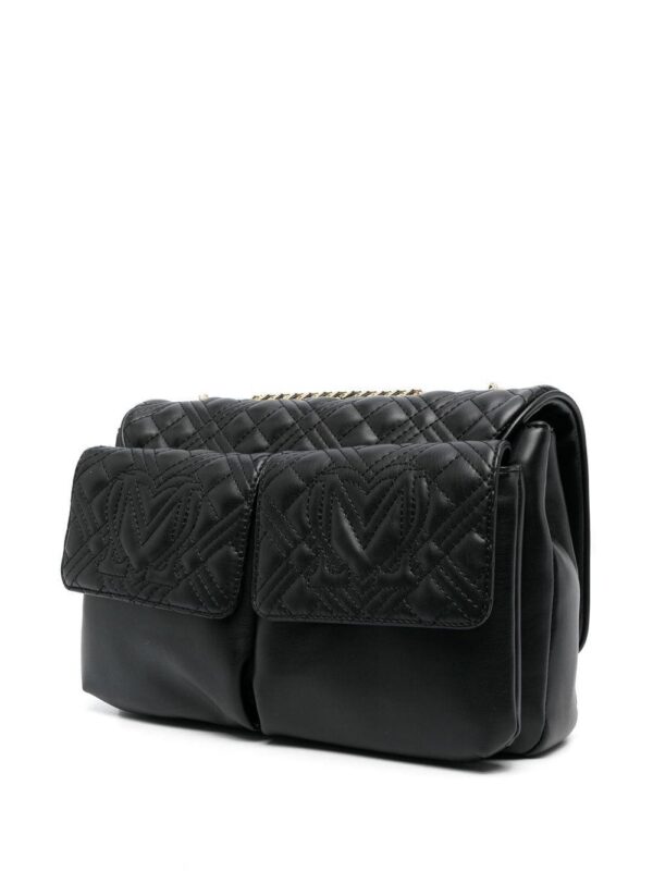 19697089_44139175_1000.jpg Love Moschino quilted logo-plaque crossbody bag