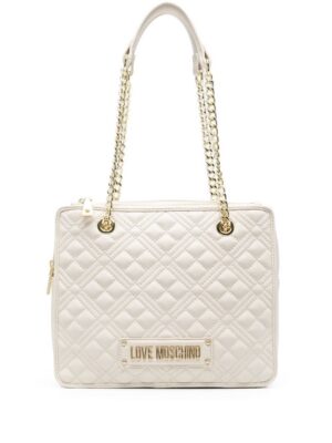 19707443_44128343_1000.jpg Love Moschino logo-plaque quilted shoulder bag