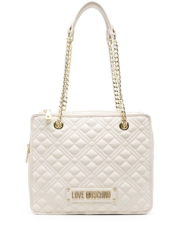 19707443_44128343_1000.jpg Love Moschino logo-plaque quilted shoulder bag