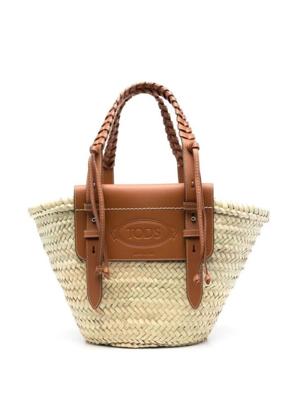 19708473_44197019_1000_2f5cb1dc-bf1a-41e2-a162-f65053c454a3.jpg Tod's logo-debossed raffia tote bag