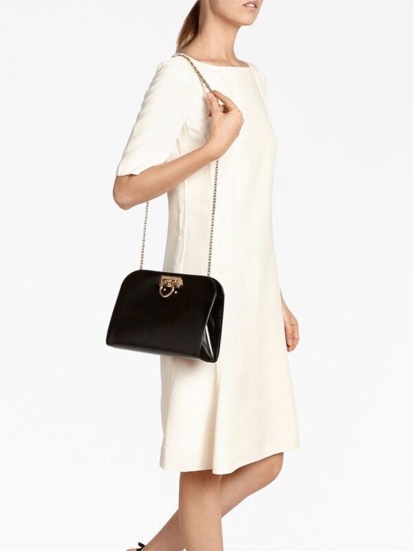 Ferragamo Diana leather clutch