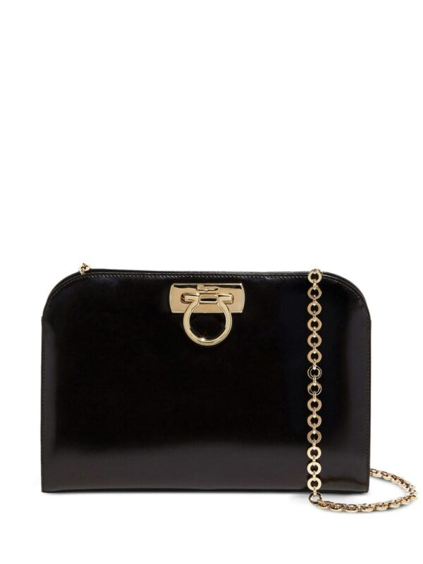 Ferragamo Diana leather clutch