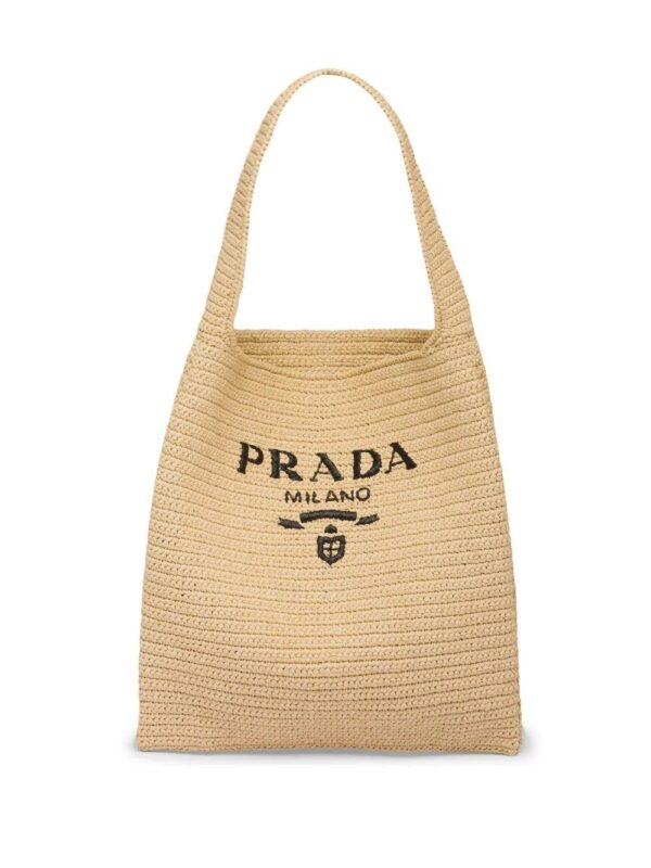 19778199_44228235_1000.jpg Prada logo-embroidered raffia tote bag
