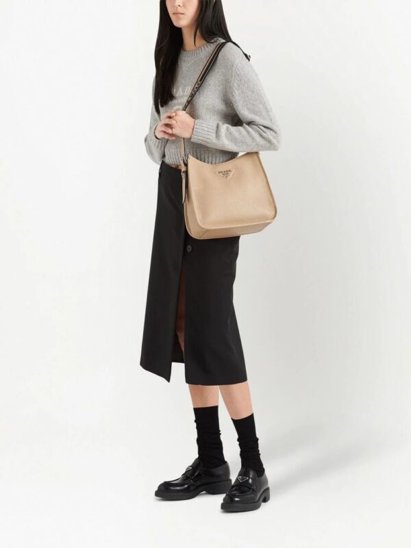 Prada  triangle-logo hobo shoulder bag