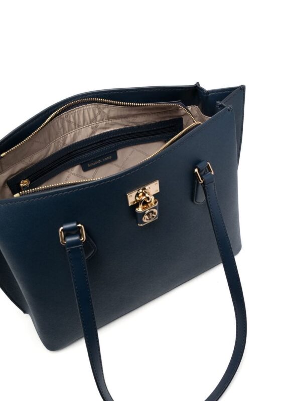Michael Kors padlock-detail leather tote bag