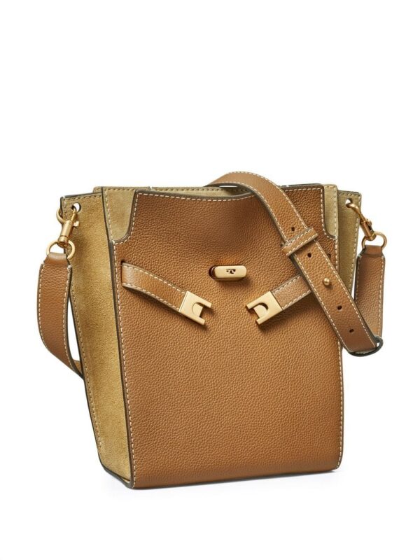 Tory Burch Lee Radziwill pebbled bucket bag