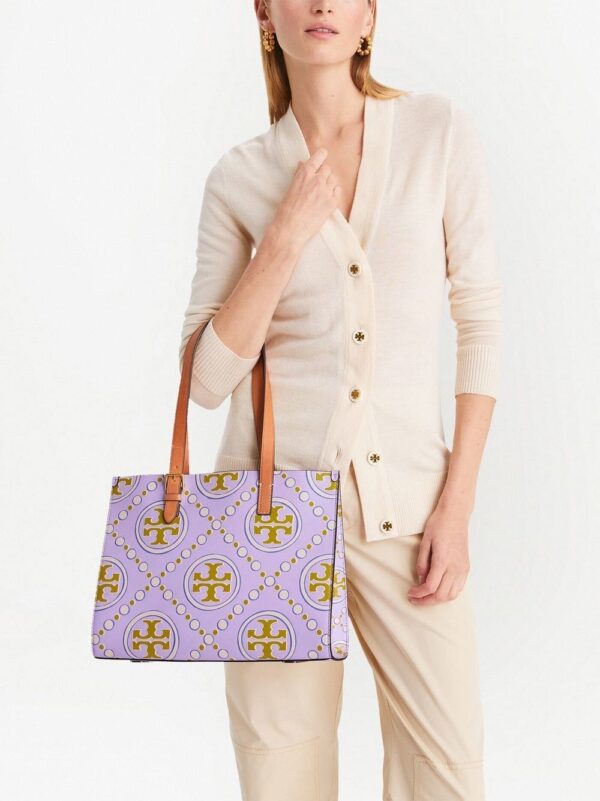 Tory Burch T Monogram embossed tote