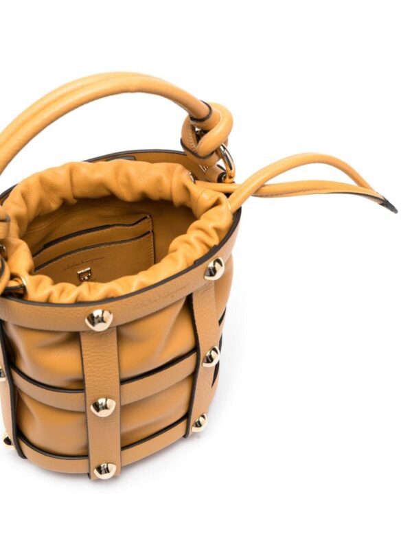 19815085_44606053_1000.jpg Ferragamo Cage calf-leather bucket bag