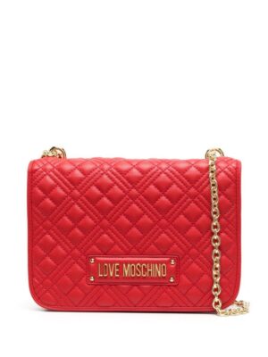19822995_44522862_1000.jpg Love Moschino logo-plaque quilted shoulder bag