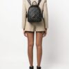Love Moschino quilted logo-plaque backpack