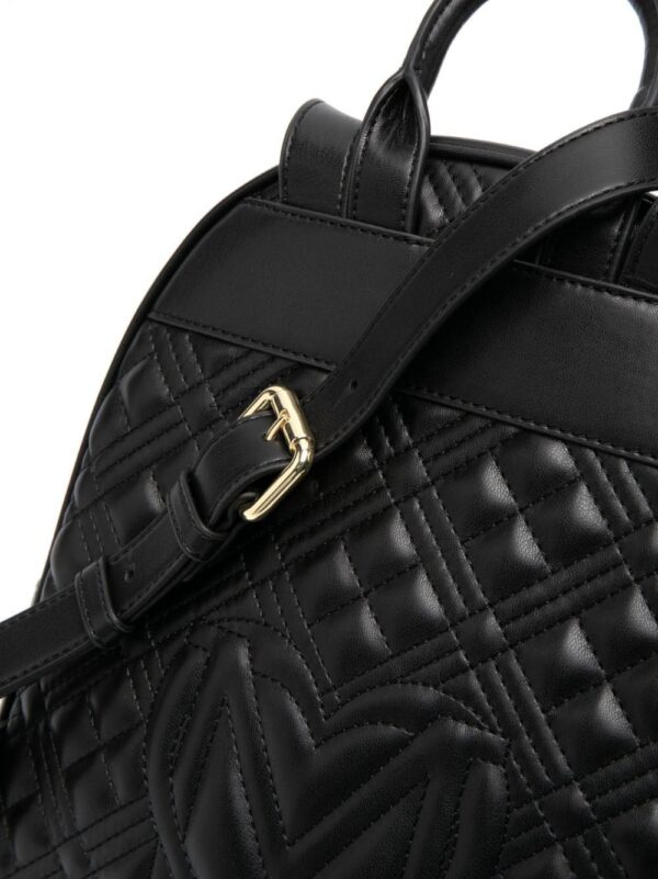 Love Moschino quilted logo-plaque backpack