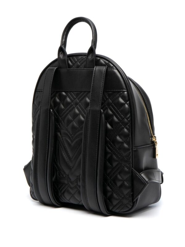 Love Moschino quilted logo-plaque backpack